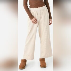 Birds of Paradis Trovata Women's Elastic Waist Straight Leona Pant Oat Size XS